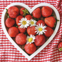 Strawberry heart tray