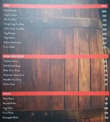 Jolo Bar menu 