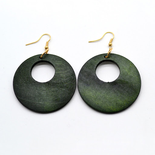 Title 5, Original Fashion Wood Earrings Ornament. Natura...