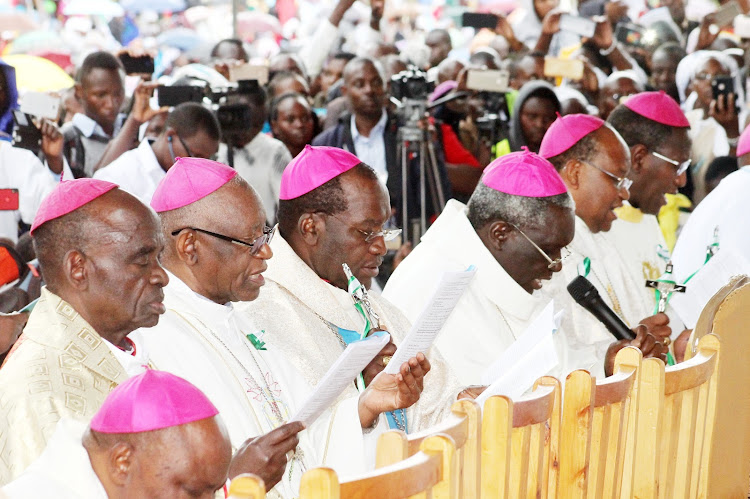 Catholic bishops and faithful at Subukia National Shrine during National Prayer Day on October 5.