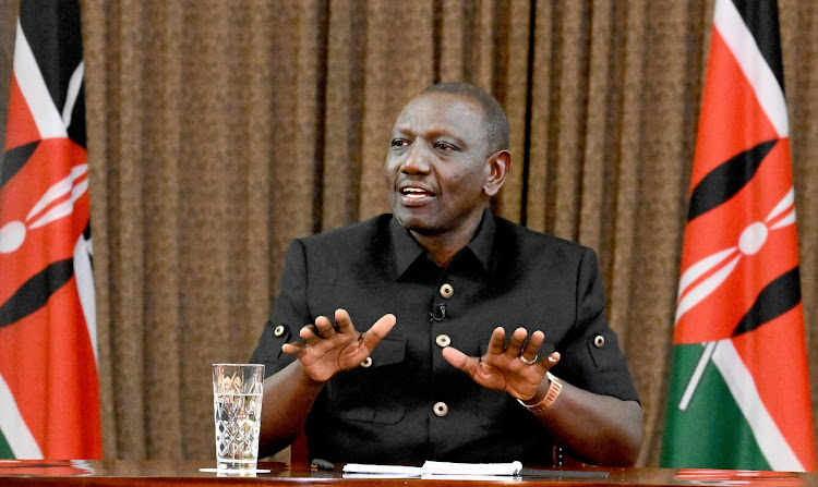 President William Ruto addressing the nation during a roundtable with journalists at State House, Nairobi on Sunday, December 16. 2023