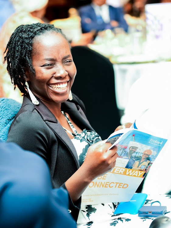 Radio Africa Group Deputy Digital Editor Nancy Agutu during the AllAfrica Gala Dinner and Excellence Award Ceremony where Radio Africa Group CEO Patrick Quarcoo received the Lifetime Achievement Award at Glee Hotel in Runda, Nairobi on May 9, 2024