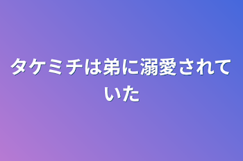 「タケミチは弟に溺愛されていた」のメインビジュアル