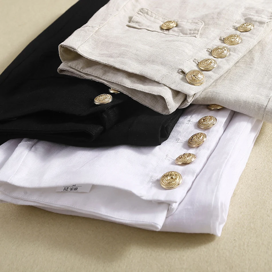 Pantalon large en coton et lin, design de niche, ample et fin pour un confort optimal. Parfait pour un look décontracté et léger.