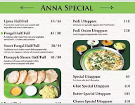 Anna Dosa Cafe menu 1