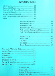 Kanasu Foods Benne Dosa menu 1