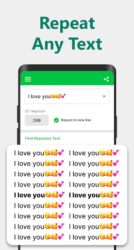 Screenshot Text Repeater: Repeat Text 10K