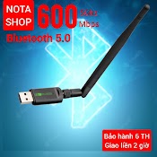 [Hỏa Tốc] Usb Wifi Bluetooth 5.0 - Card Wifi + Râu Dài Giúp Kích Sóng Wifi Lên 5Ghz 1300Mbps Cho Laptop Pc Máy Bàn