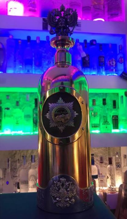 The R14-million bottle of vodka that was stolen from a bar in Copenhagen.