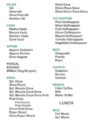 Deva Prasad menu 3