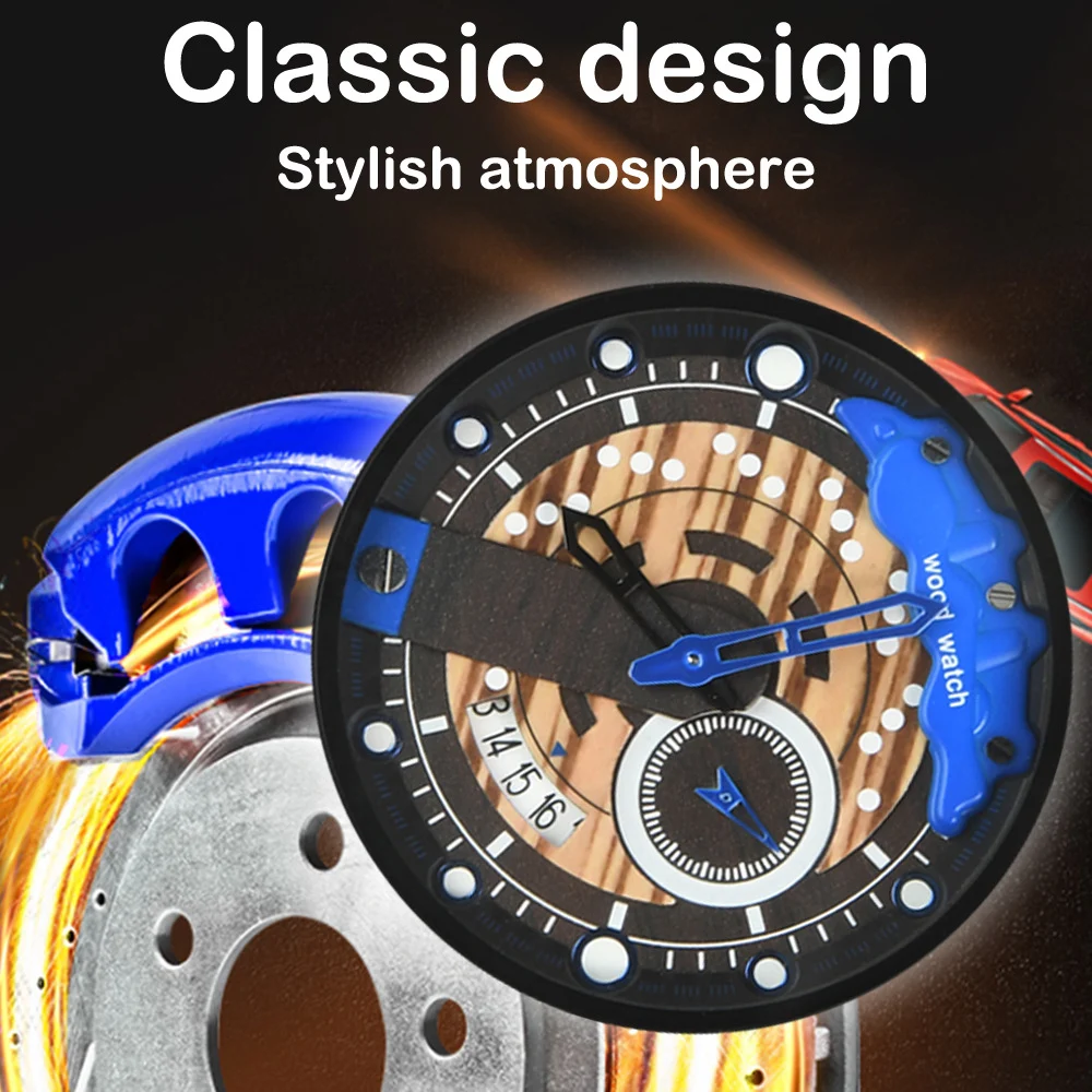 Title 16, Montre en bois pour homme avec grand cadran en ...