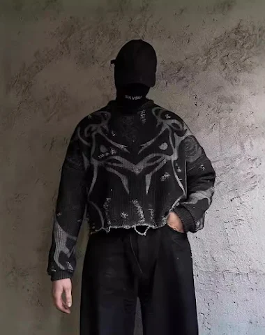 Felpe Ripped Street Tide uomo e don - 3