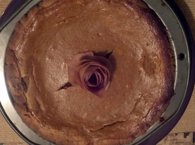 I Bake This Recipe In 2 - 9 Pie Pnas. Tis One Got Baked A Little Too Long But It Was Still Delicious. The Rose Is Made From An Apple Peel. I Had Extras From The Upside Down Pecan Apple Pie I Made, So Put One On This Pie.