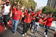 The EFF held a 'national shutdown' protest on Monday.