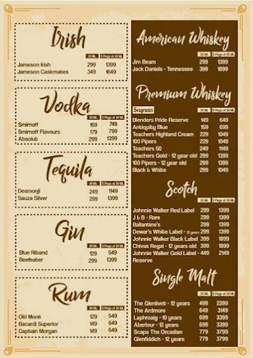 Rangla Punjab menu 