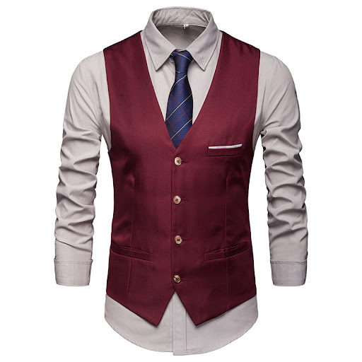 Title 1, Mens Black Suit Vest Slim Casual for a sharp l...