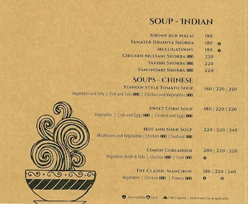 Sumeruu Restaurant menu 