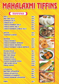 Mahalaxmi Tiffins menu 1