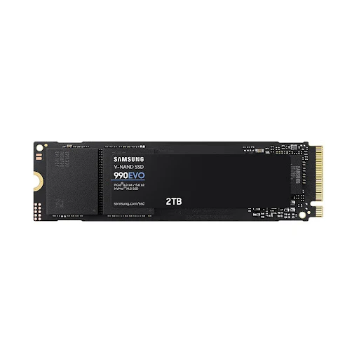 Ổ Cứng gắn trong Samsung SSD 990 EVO 2TB M.2(2280) PCIe 4.0 x4 /5.0 x2 NVMe 2.0 (MZ-V9E2T0BW)