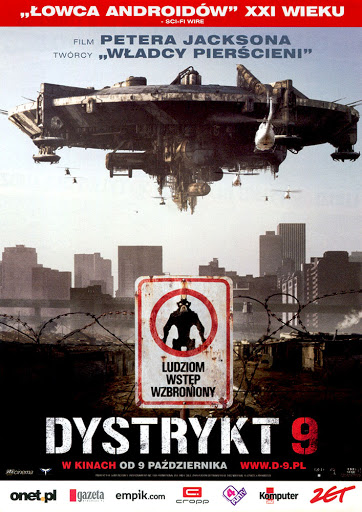 Przód ulotki filmu 'Dystrykt 9'