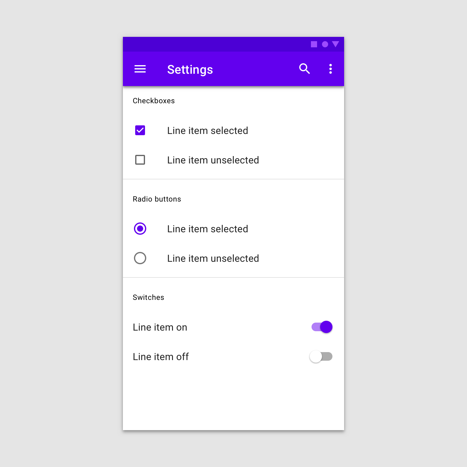 Google Material Design đã thiết kế nút công tắc (switch) 