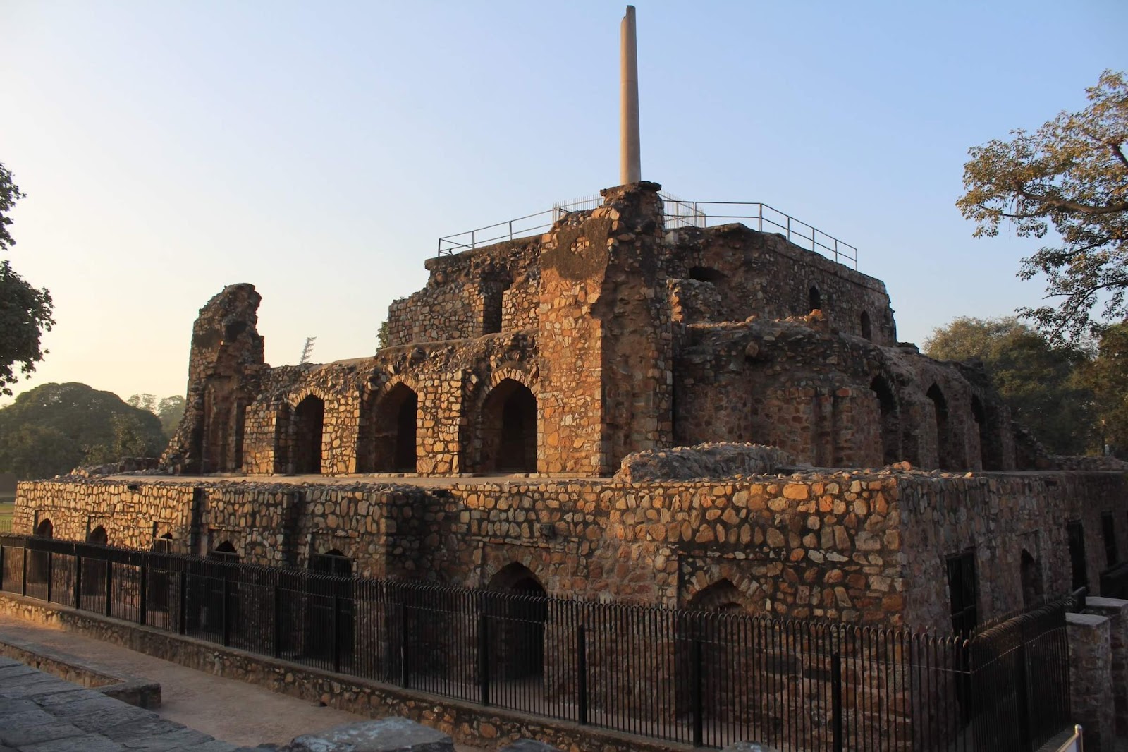 1 day in Delhi, India. This is an image of the ruins of the Feroz Shah Kotla Fort who was built by Sultan Feroz Shah Tughlag, the ruler of the Tughlaq Empire.