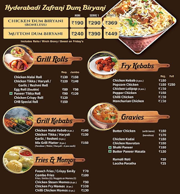 Copper Haandi menu 