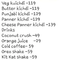 Organic Rasoi menu 1