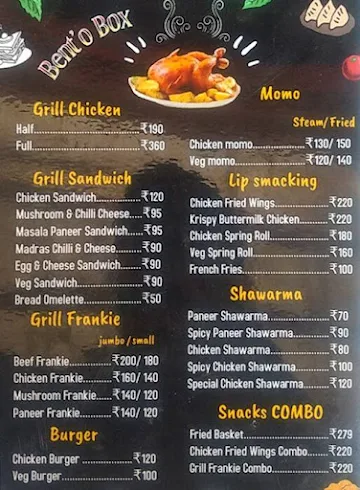 Bent O Box menu 