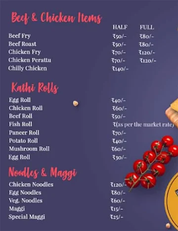 Njam Njam Foodiees Truck menu 