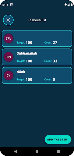 Screenshot Tasbeeh Tracker