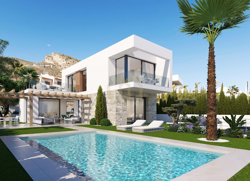 Property purchase in Finestrat (Spain) - Modern villa with pool and lush garden
