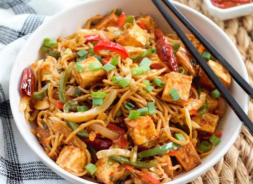 Chilli Paneer With Choice Of Noodles