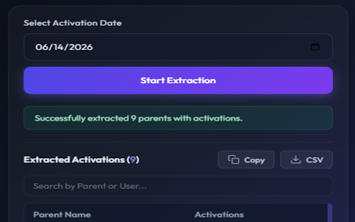 HalaFTTH Activations Extractor screenshot 1
