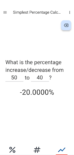 Screenshot Simplest Percentage Calculator