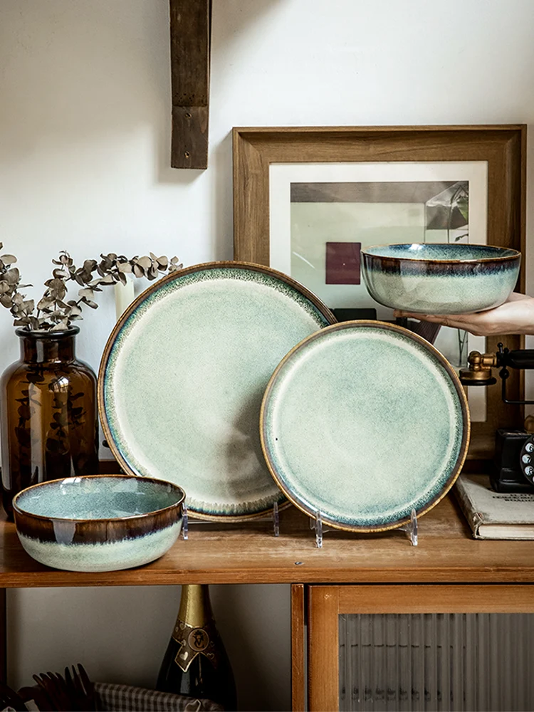 Title 4, Kiln Baked Ceramic Steak Plates and Noodle Bowl...