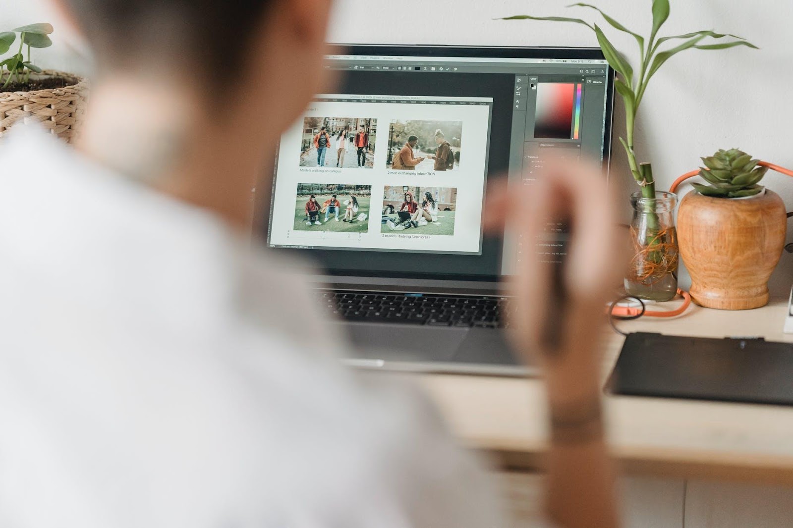 person in front of a computer