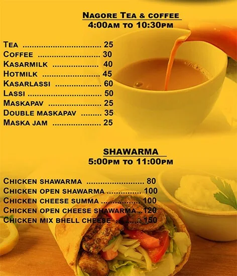 Taresh Kitchen menu 