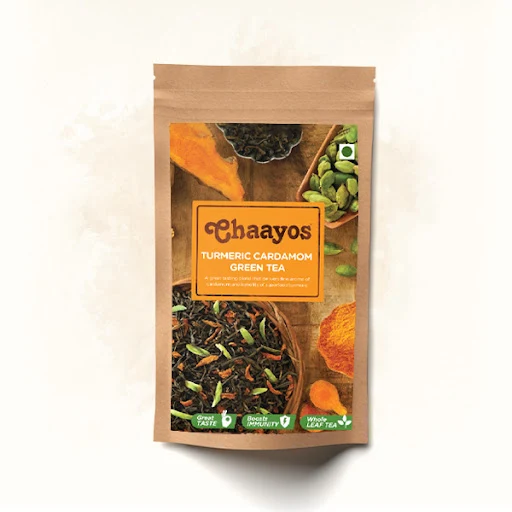 Turmeric Cardamom Green Tea (100g) (Whole Leaf)