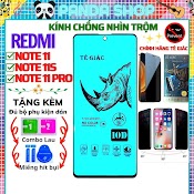 Kính Cường Lưc Chống Nhìn Trộm Redmi Note 11 11S 11 Pro [4G, 5G] - Dán Full Màn Hình 10D Trong Suốt - Chính Hãng [Tg]