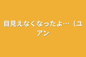 目見えなくなったよ…（ユアン