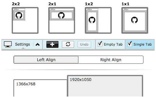 Tab Resize - split screen layouts