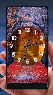 Autumn Analog Clock Live Wallpaper - náhled