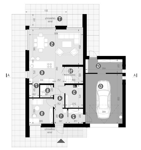New House 758 G1 w1 - Rzut parteru