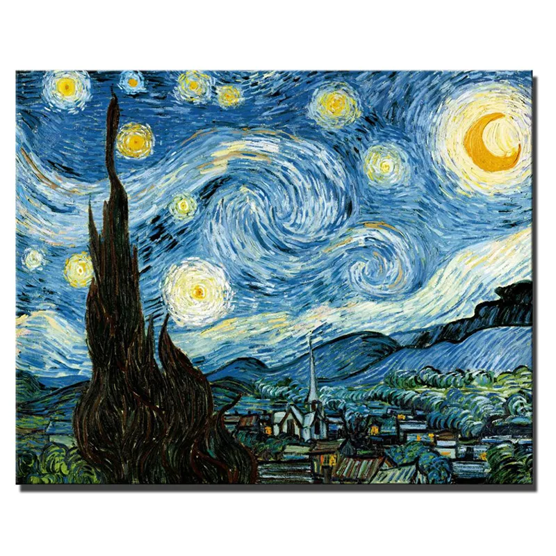 Title 15, Van Gogh Sternennacht Leinwandposter für Dein Z...