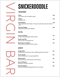 Snickerdoodle-Virgin Bar & Cafe menu 1