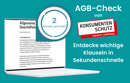 AGB-Check von Stiftung für Konsumentenschutz small promo image