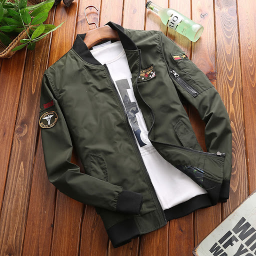 Title 4, Mens Loose Baseball Uniform Bomber Jacket for ...