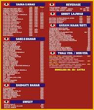 Chawlas Chicken menu 2