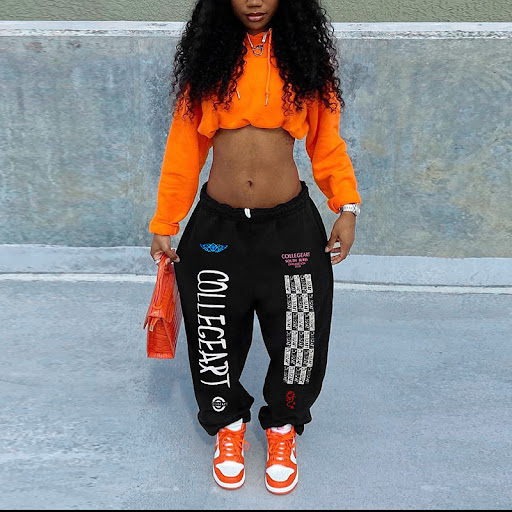 Title 6, Graffiti Letter Print Bouquet Foot Guard Pants ...